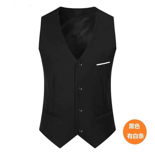 Business Attire Men's Four-Button Suit Vest Blazer Vest Casual Professional Korean Style Fashion Waist Cinching Vest