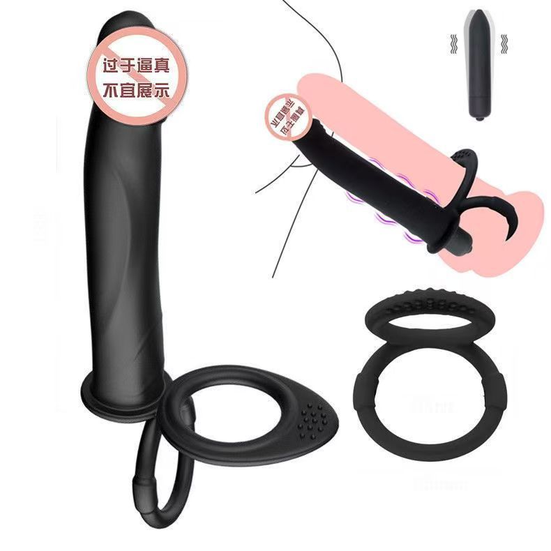 Dual-Ring Silicone Wearable Anal Plug with Remote-Controlled Vibrating Lock Ring — detail image 1