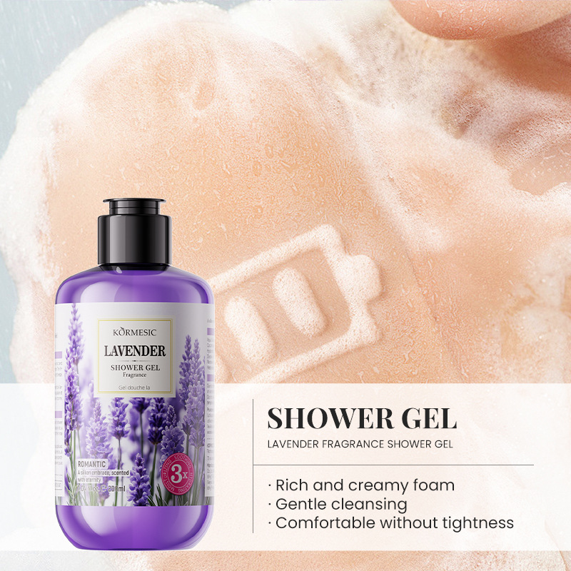 Gel de ducha de lavanda de cerezo serie de gel de ducha de fragancia doméstica fábrica transfronteriza al por mayor image 4