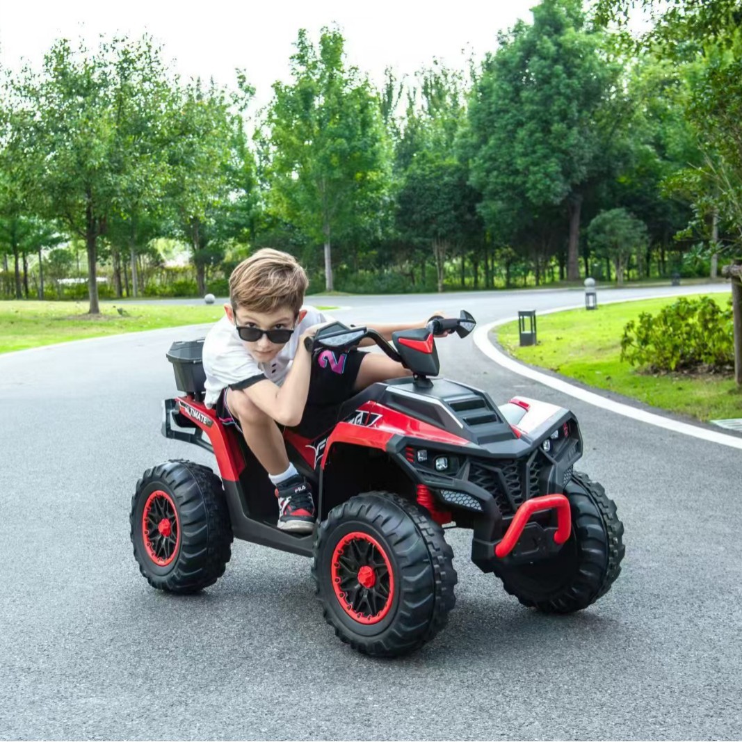 Vehículo eléctrico todoterreno para niños para dos bebés autoconducción cuatro ruedas con control remoto coche de juguete para niñas coche de carga