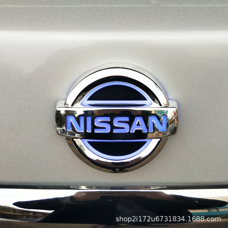 Suitable for 5D Nissan Car Logo Light-Up Led Rear Emblem Lights for X-Trail, Patrol, Tiida, Livina, and Duke