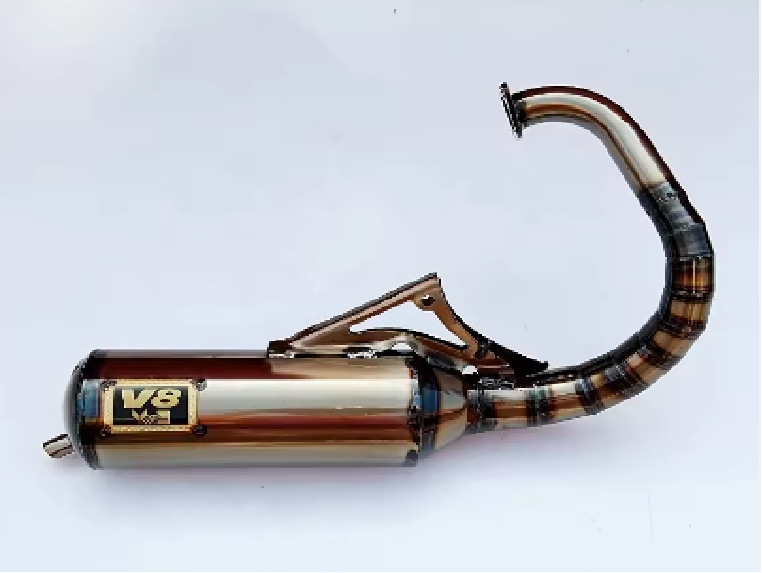 Cross-Border Export of Stainless Steel High-Temperature Resistant V8 Short Exhaust Pipe Suitable for Dio Modified Motorcycle Exhaust Pipe V8-Dio