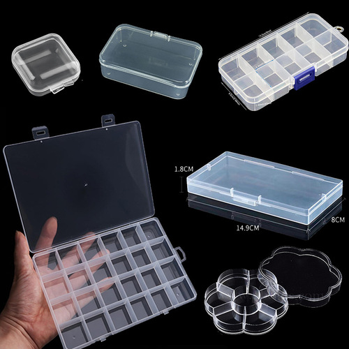 Transparent plastic box set, individual packing box, decorative packaging box, medicine box, parts box, component box, packaging storage box