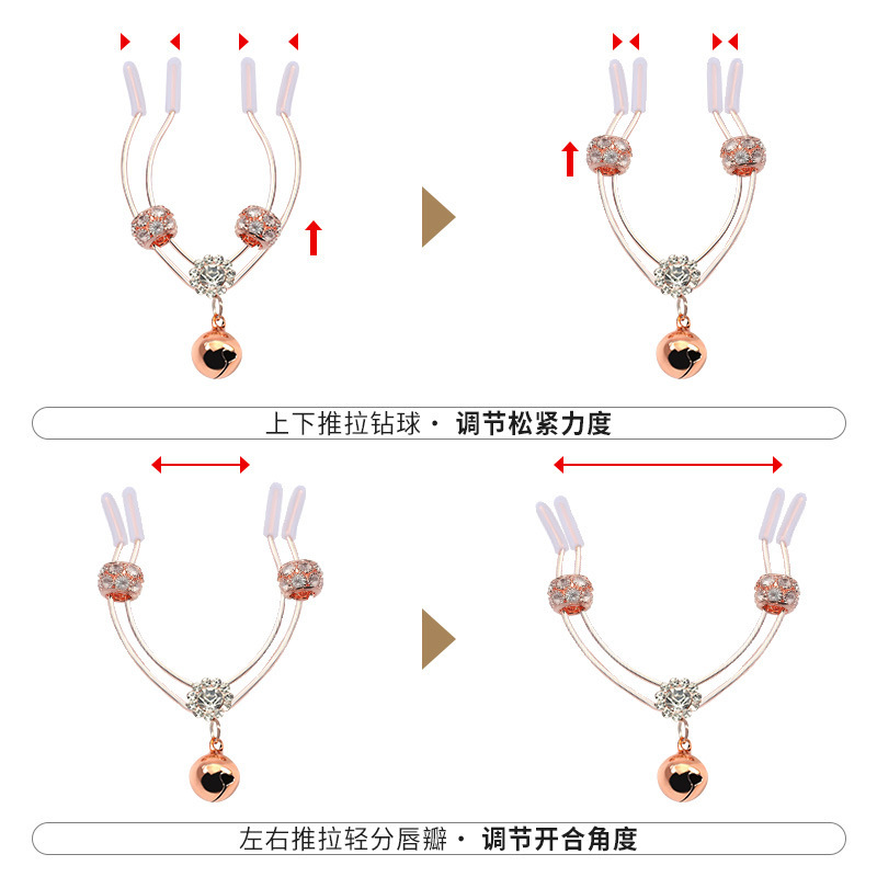 Mystery Lip Clip Yin Gold Rose SM Castigo Accesorios Herramientas de entrenamiento Juguetes sexuales para adultos 200/caja