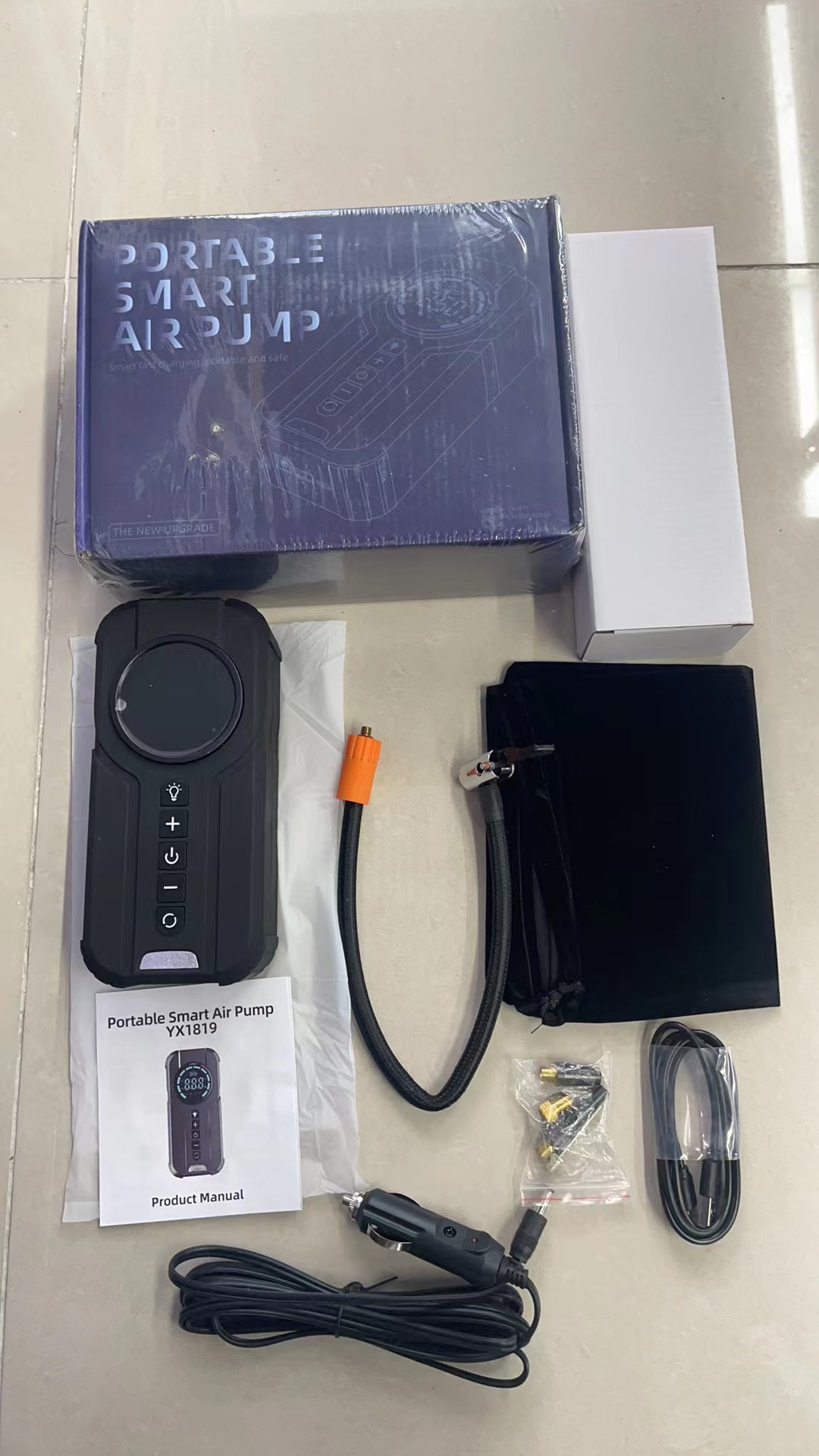 [1819] Cross-Border New Portable Car Air Pump, Electric Wireless Digital Display Air Pump, Mini Type