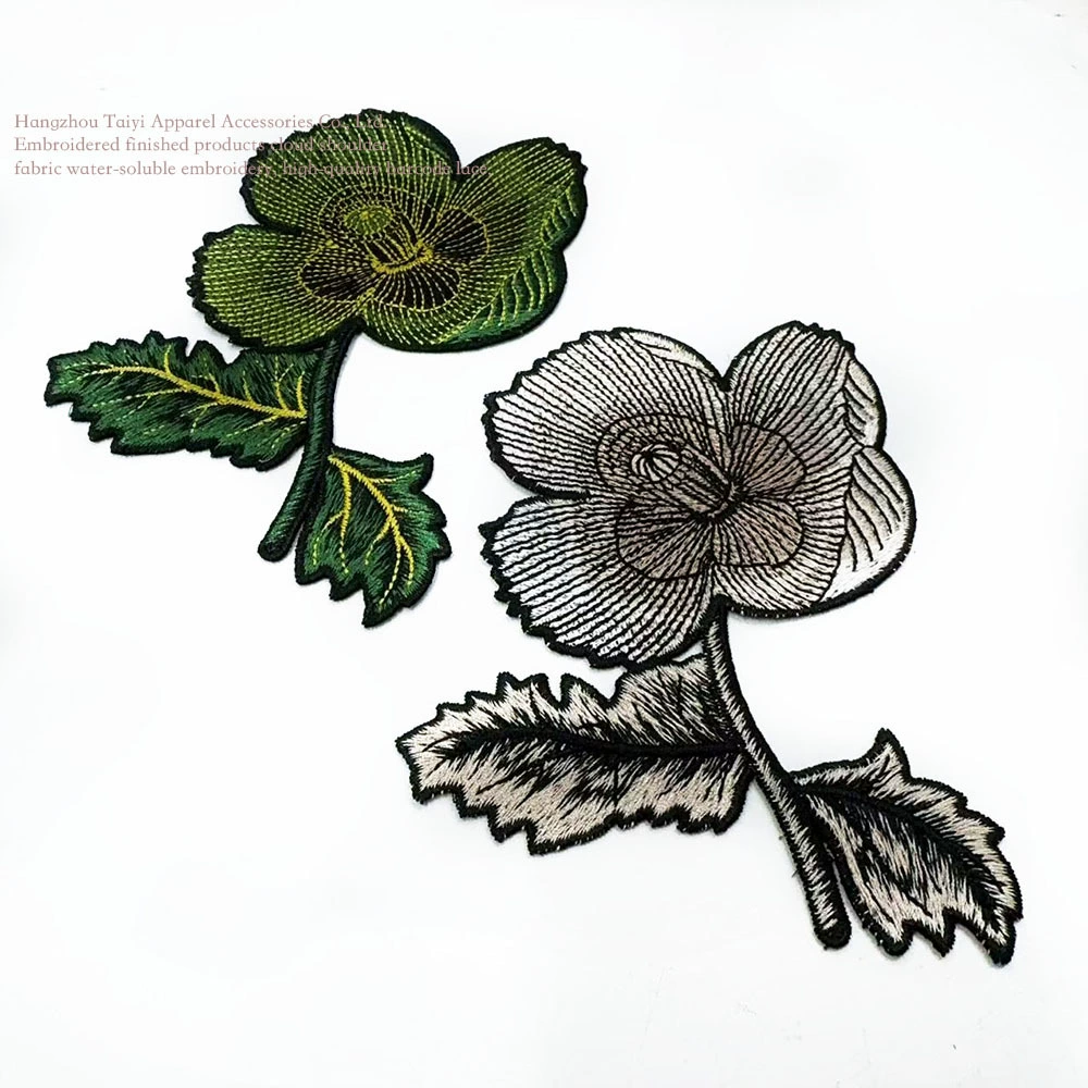 Без клея шитье трехмерный цветочный узор вышивка ткань наклейки DIY декоративная одежда сумка шапка аксессуары для одежды