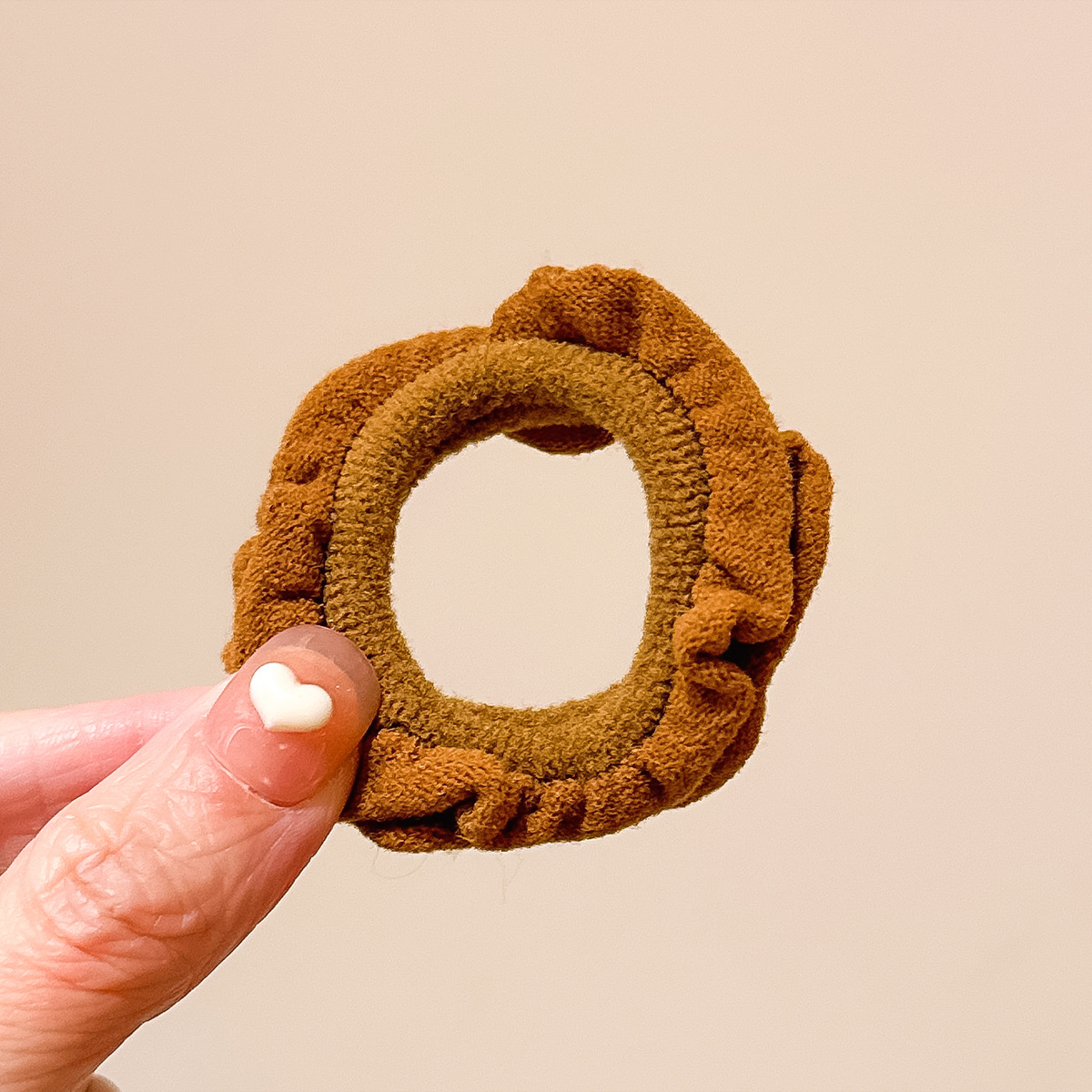 Simple todo partido oreja de madera banda de pelo cabeza de bola banda de goma de las mujeres de alta elástico durable cuerda de pelo accesorios para el cabello