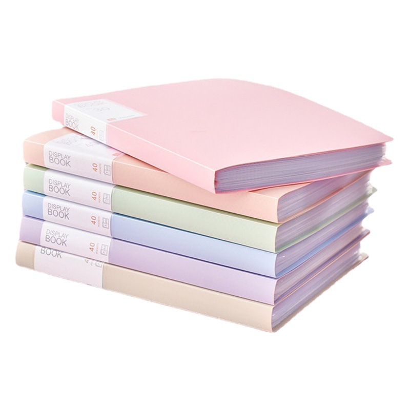 A4 Folleto de información de carpeta Carpeta de archivo de datos de inserción transparente de varias páginas Los estudiantes usan papel de prueba de almacenamiento para organizar el libro de almacenamiento