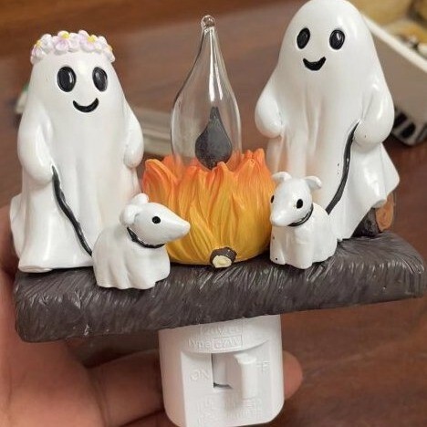 国境を越えた新製品2024 Ghost Campfireフリップリングナイトライトハロウィーン夜灯|undefined