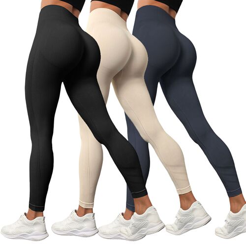 Cross-border high-waisted abdominal control peach hip bare feel yoga pants for women, pure color quick-drying breathable running sports fitness pants