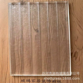 加工定制晶钻绒钻酸蚀玻璃 白玉麒麟 全屋定制唐卡金属拉丝玻璃