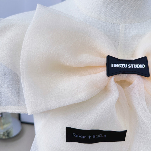 Small Fragrance Mesh Double Layer Large Butterfly Bow Bust Flower DIY Accessory Wedding Dress Gown Dress Fabric Sticker Direct Sale