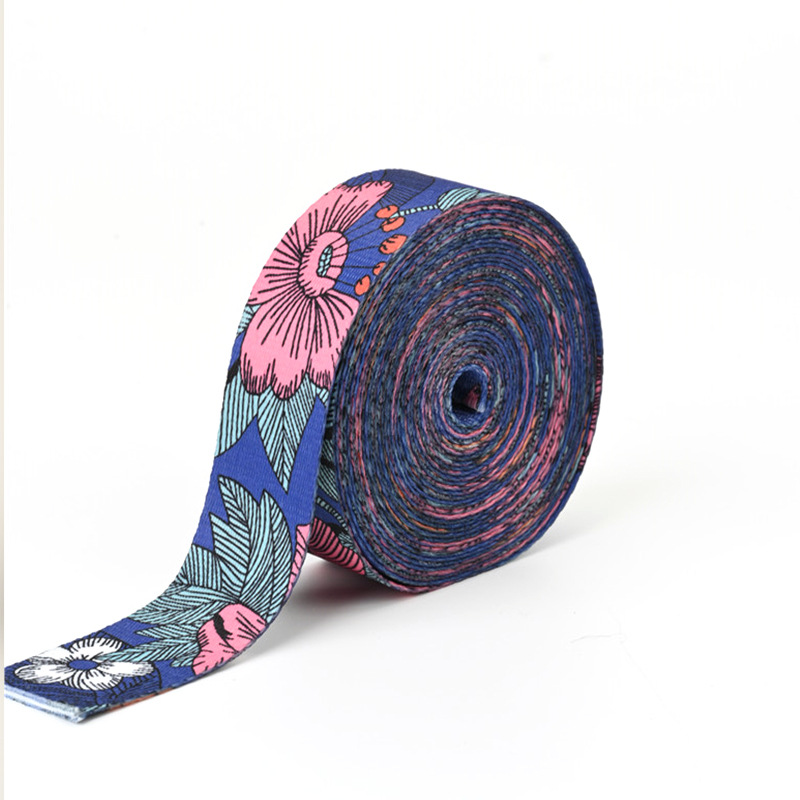 Personalizada banda de transferencia de calor de viento nacional banda de trenzado mochila pet tractor banda de ropa accesorios jacquard banda de poliéster