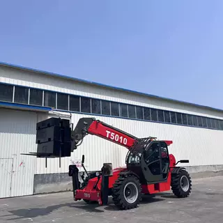 源头厂家出口欧洲14M 伸缩臂装载机轮式四驱多功能蟹式行走叉装车