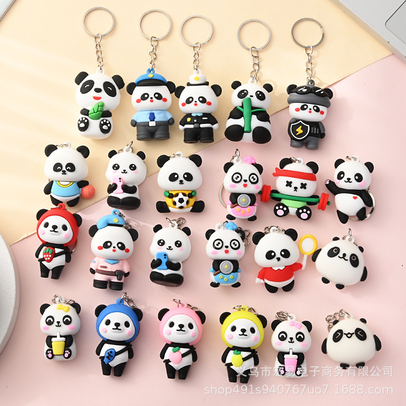 Panda key chain cartoon doll pendant wholesale a variety of panda pendant activities small gift glue crafts Panda key chain cartoon doll pendant wholesale a variety of panda pendant activities small gift glue crafts