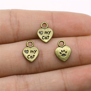 8x12mm 0.5g ���Q���N����ɐۄ��� love my cat paw print ���