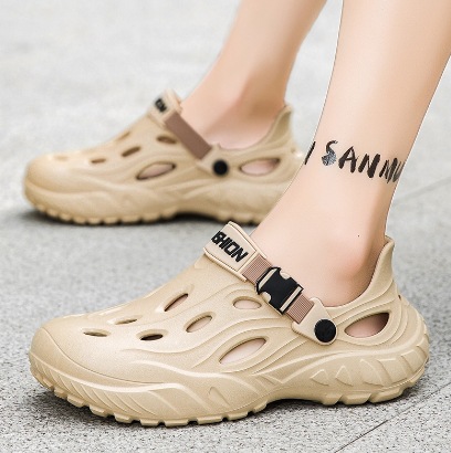 2025 primavera nuevo antideslizante EVA hombre grueso y suave al aire libre zapatos deportivos casuales para hombres zapatos deportivos agujeros