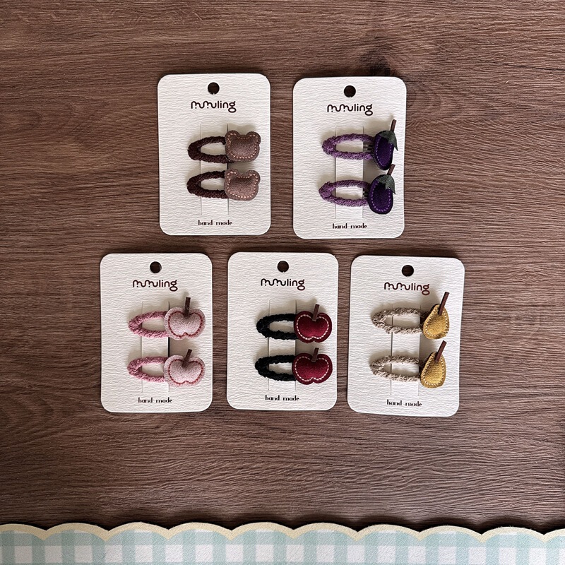 Korean Style New Autumn and Winter Children's Hair Clips, Cute Fruit-Themed Side Clips, Baby Bangs Clips, Hair Accessories, and Headwear Korean Style New Autumn and Winter Children's Hair Clips, Cute Fruit-Themed Side Clips, Baby Bangs Clips, Hair Accessories, and Headwear