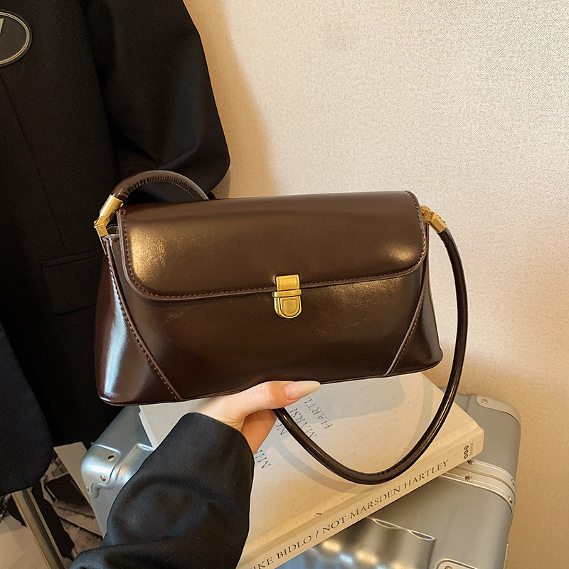 Luxury Women's Elegant Fashion Shoulder & Crossbody Bag, Retro Baguette Underarm Bag, Versatile Trendy New Arrival - Thumbnail 8