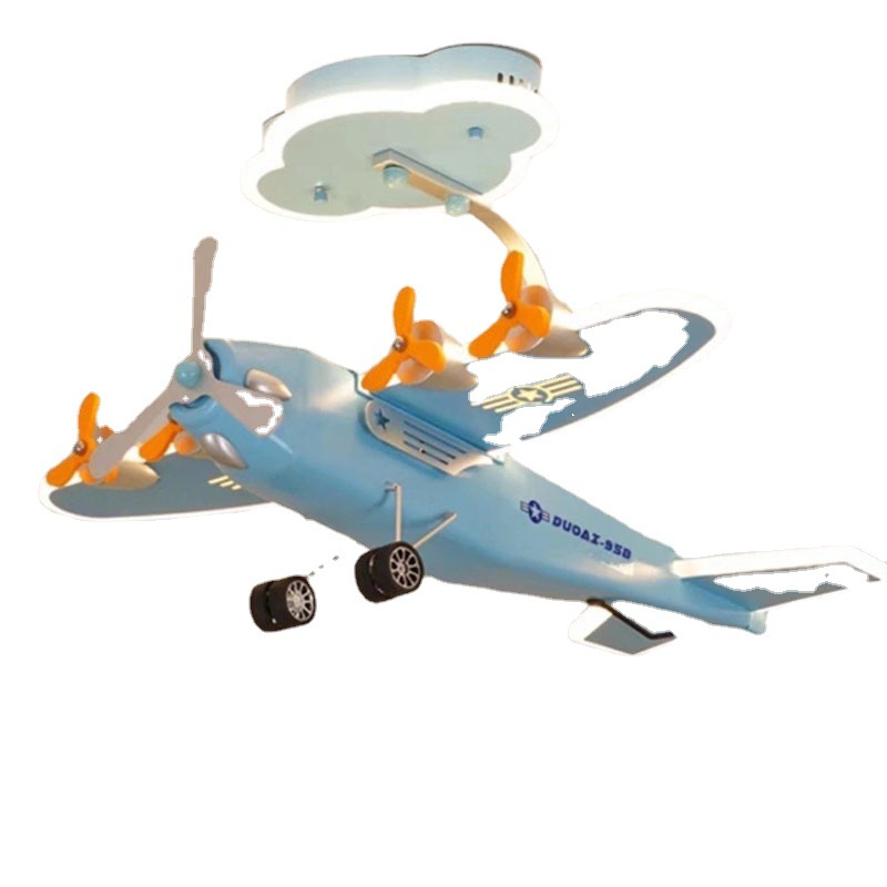 Creativo LED aviones Luz de techo de la habitación de los niños niño dormitorio luz sala de dibujos animados simple nórdico protección ocular lámparas