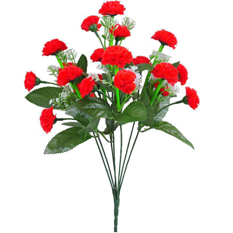Fábricas al por mayor para dibujar flores de simulación personalizadas 7 horquilla 21 claves en el hogar escenario de diseño de flores decorativas