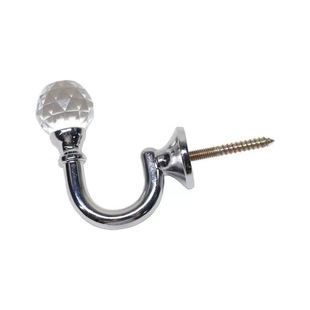 Hot Selling factory supply hook wall hook wall hook metal European round head crystal curtain hook accessories living room hook