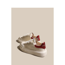 爆款厚底增高麦昆小白鞋女2025春季新款学生百搭轻便休闲运动板鞋