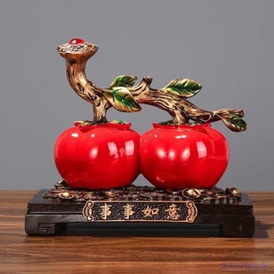 Everything goes well with persimmon ornaments home living room wine cabinet porch TV cabinet decorations housewarming new house entry gifts