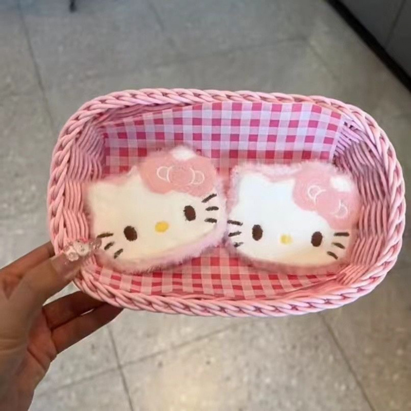 可爱kt小猫发夹甜美少女毛绒kt卡通头发侧边配饰刘海夹bb夹洗脸用|undefined