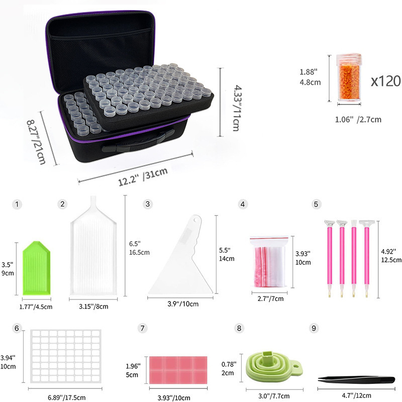 보라색 120 (전체 도구 _ 액세서리 포함)