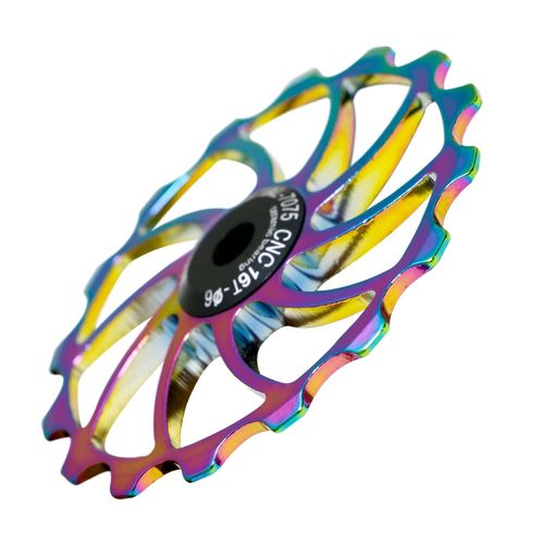 Bicycle aluminum alloy guide wheel 14T15T16T ceramic bearing bearing mountain road bike folding bike rear derailleur guide