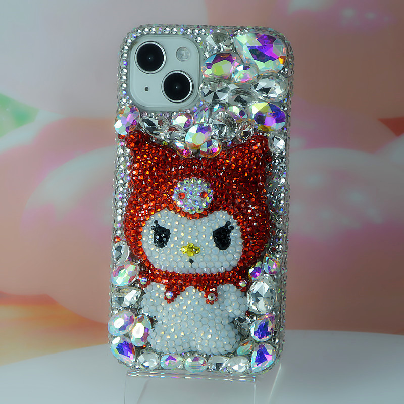 iPhone11 12 1314 15 Pro Max Apple White Gem Coulomi Phone Case Rhinestone