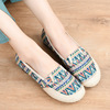 Demi-season footwear, ethnic non-slip slip-ons for leisure for mother, 2021 collection, soft sole