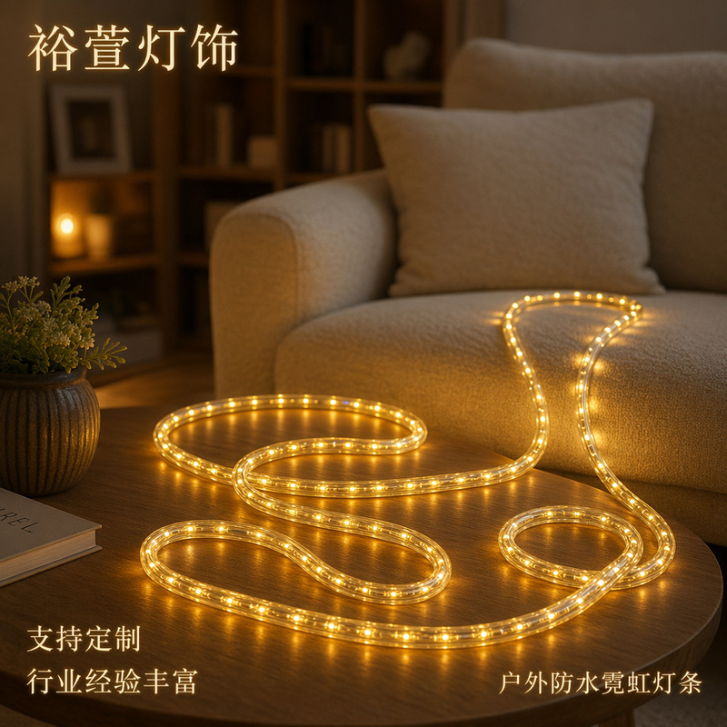 Led String Lights Christmas Colorful Color-Changing Fairy Lights Outdoor Waterproof Holiday Decoration Neon Tube Light Strip Led String Lights Christmas Colorful Color-Changing Fairy Lights Outdoor Waterproof Holiday Decoration Neon Tube Light Strip