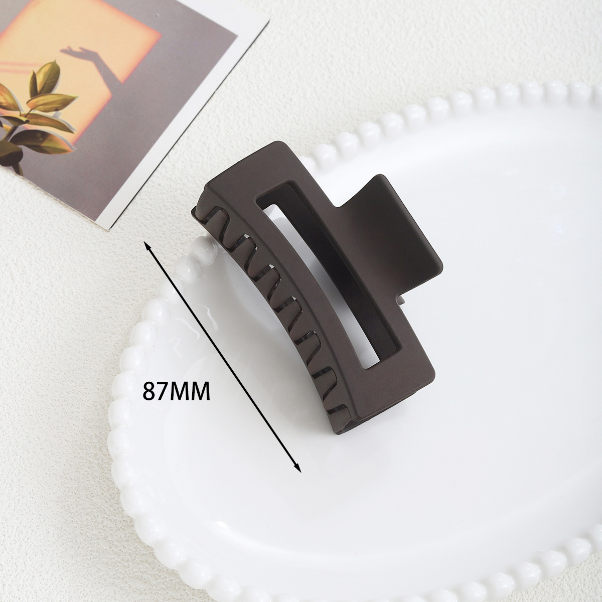 Dark coffee square gripper 8.5cm