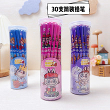 外贸卡通铅笔批发可爱书写文具小学生拉布布30支筒装儿童HB木铅笔
