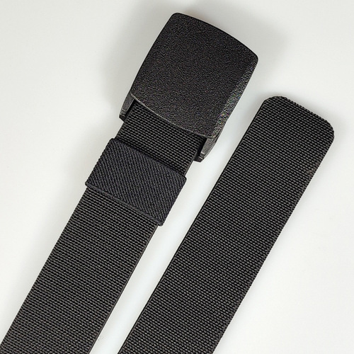 Wholesale 38MM plastic buckle elastic belt for men outdoor metal-free stepless adjustment casual elastic belt