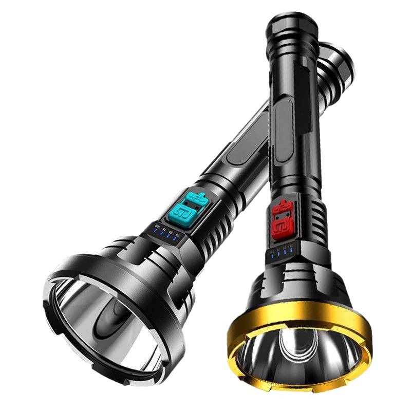 Antorcha de luz intensa transfronteriza con pantalla eléctrica de tiro remoto ultra brillante para acampar fuera del hogar, antorcha de tiro remoto de pesca