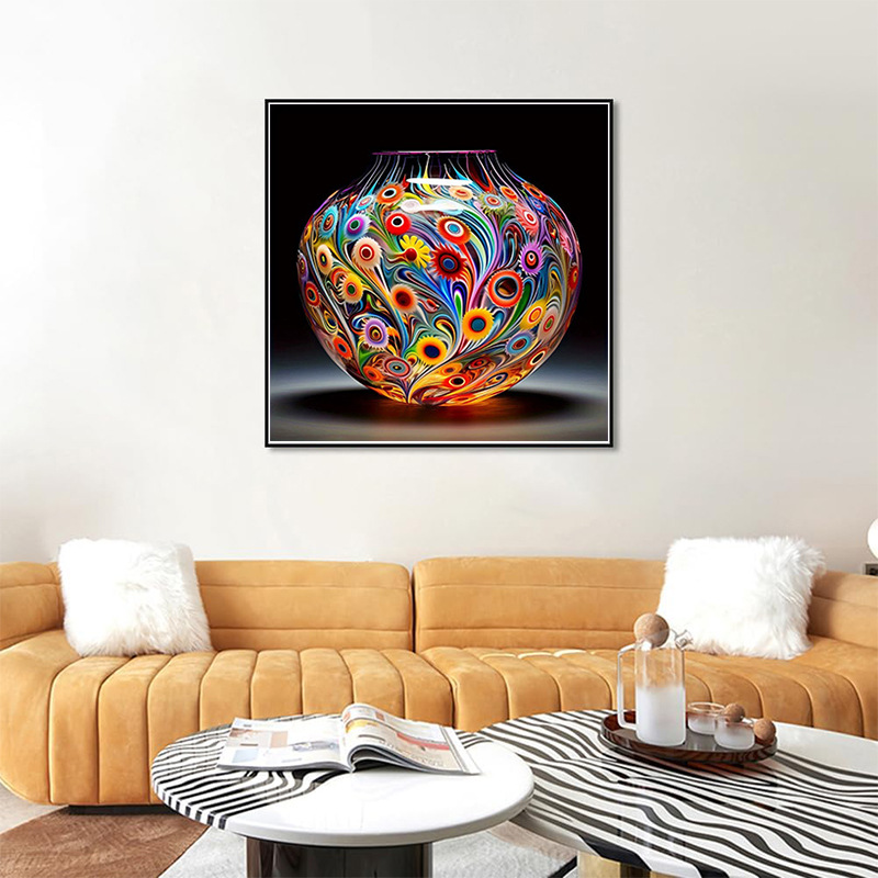 Diamante transfronterizo personalizable DIY5D pinturas de diamante decorativas hechas a mano pegatinas con flores enmarcadas creativas