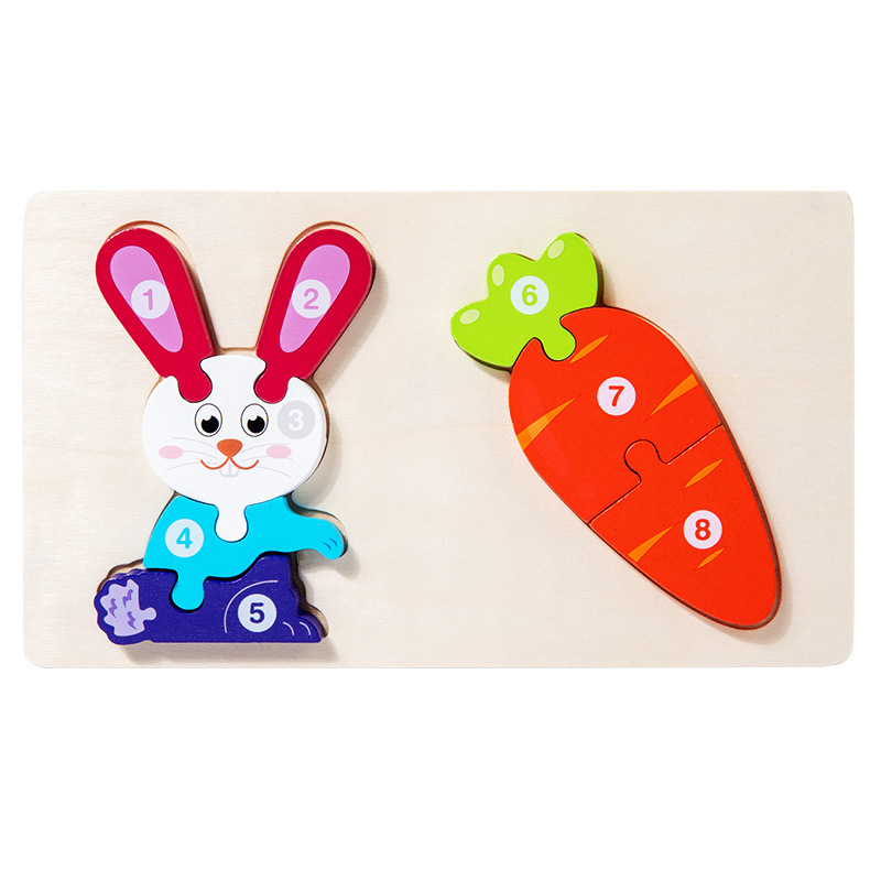 Juego de educación temprana juguetes niños montessori enseñanza rompecabezas alimentos cadena rompecabezas animal cognición bebé rompecabezas