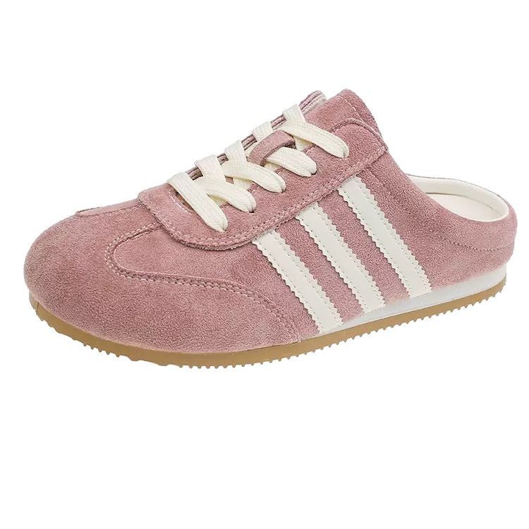 Pink Closed-Toe For Women, Outdoor Wear, Internet Celebrity Hot Fashion, Casual Lace-Up German Training Shoes,_vogvips.com