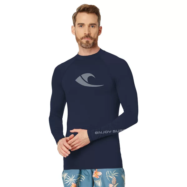 Men's Surfing Clothing Cross-Border Fitness Tops Swimwear Long-Sleeved T-Shirt Elastic Quick-Drying Tight-Fitting Sun Protection Fishing Clothing