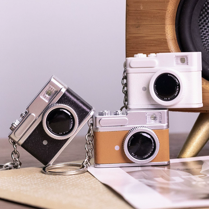 Камера ожерелье для мужчин и женщин в стиле хип-хоп ретро мигающая подвеска интернет-знаменитость издает звуки
