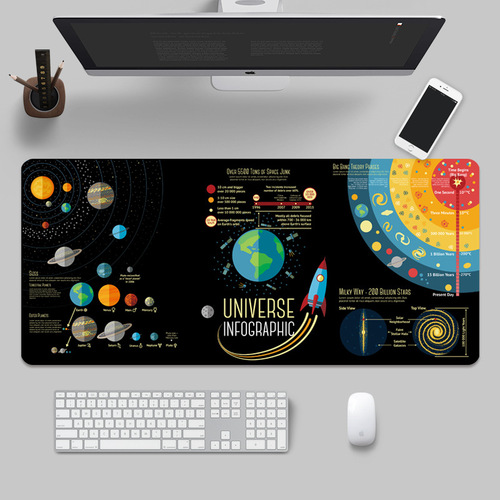 Space universe planet large mouse pad extra large personality game computer office notebook creative desk pad