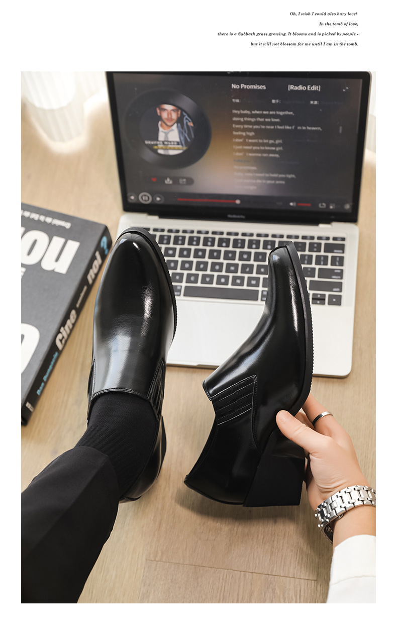 Loafers Men's Shoes Fashion Large Size Low Top Shoes Spring And Autumn New Style Sleeve Pointed Leather Shoes One Step Small Leather Shoes_vogvips.com