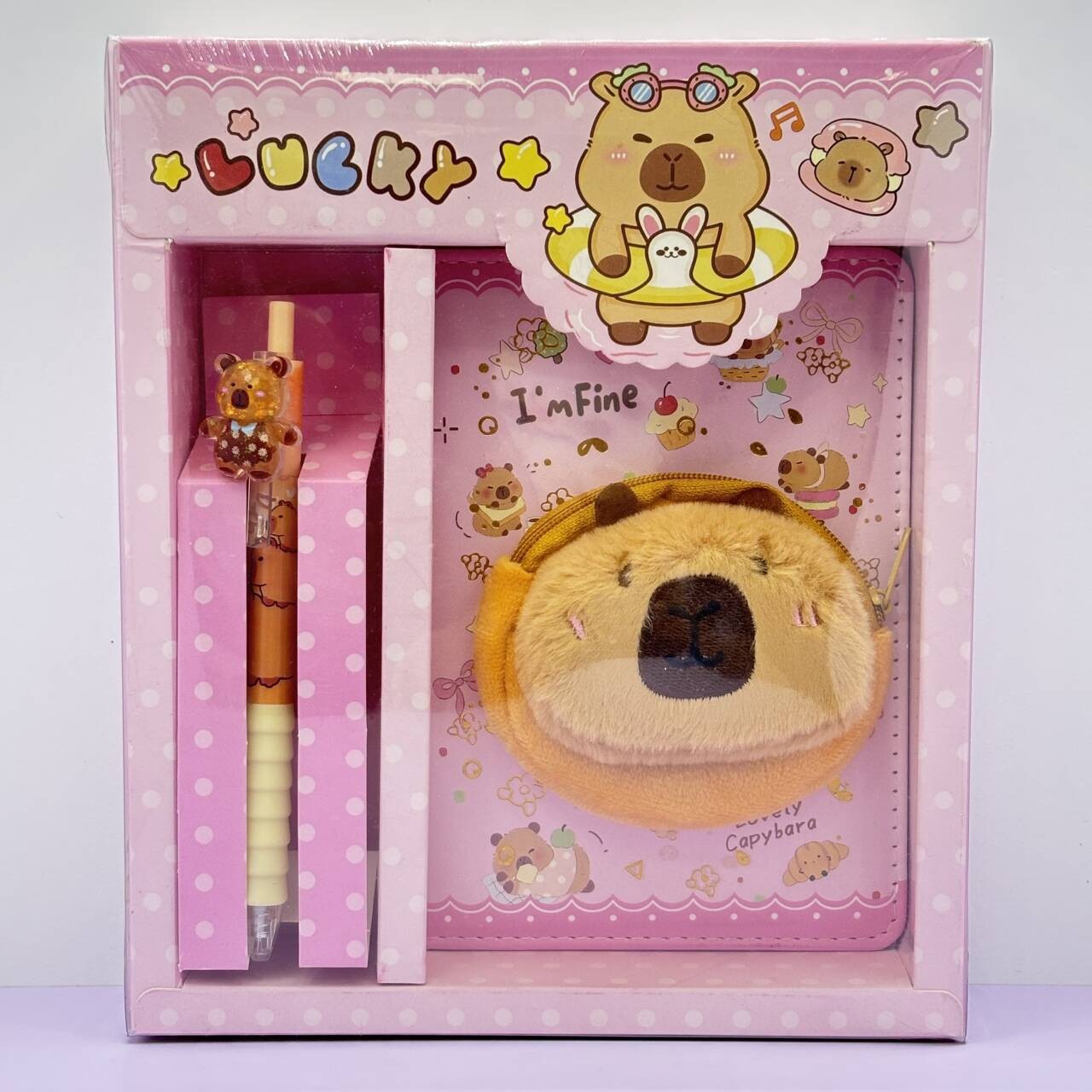 Sanrio PU cuaderno de mano estudiantes LABUBU comercio exterior artesanal en el viento conjunto de cajas de regalo de chicas del 1 de junio