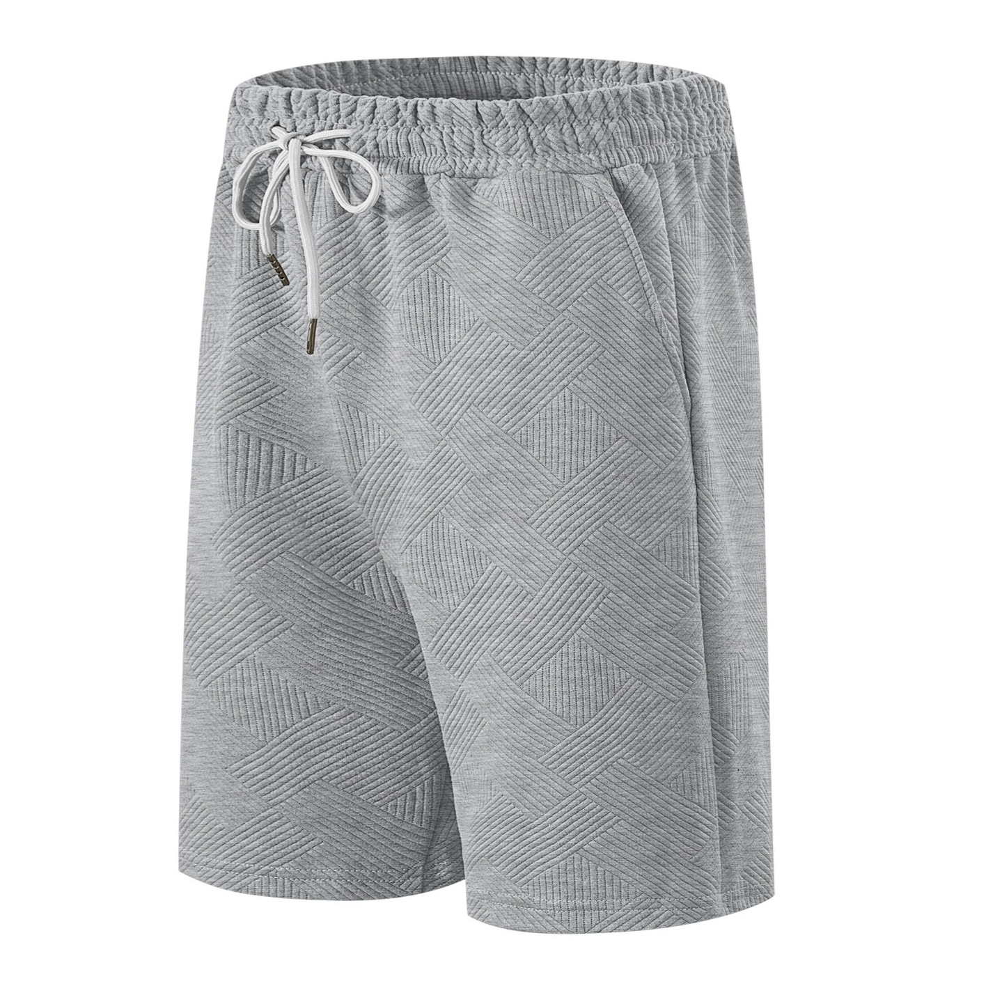 Transfronterizo Amazon hombre Jacquard de verano delgado pantalones cortos casuales sueltos respirables pulsadas pantalones deportivos americanos