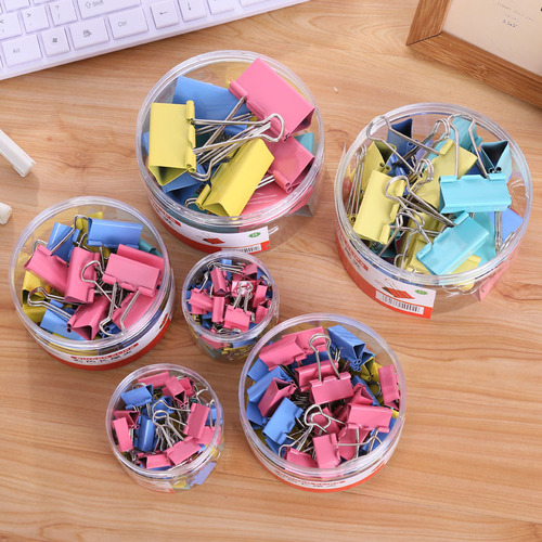 Office color long tail clip, stationery wholesale small clip, bill folder, black metal dovetail clip