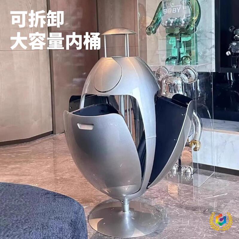 ✅ Italian Dinosaur Egg Trash Can, Large Floor-Standing Ornament with Futuristic Design, Direct Supply from the Factory