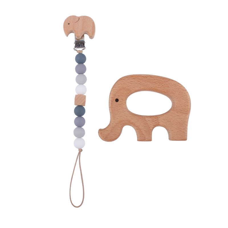 Nuevo bebé calmante silicona chupete cadena teether traje Bebé haya animal chupete clip juguete mordedor